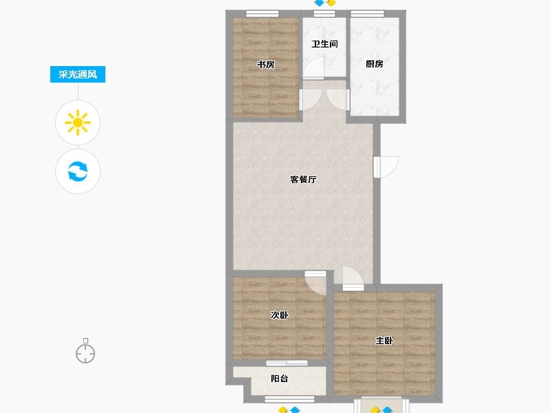 山东省-潍坊市-恒信宝通御园-92.00-户型库-采光通风