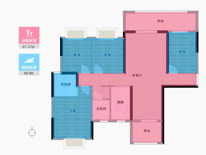 广西壮族自治区-南宁市-金耀南波湾-119.00-户型库-动静分区