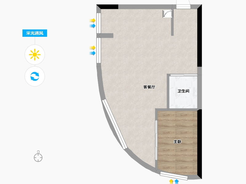 四川省-成都市-蓝光·西环里-43.00-户型库-采光通风