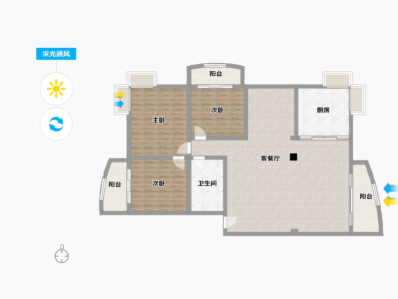 湖北省-武汉市-鹦鹉花园-240.00-户型库-采光通风