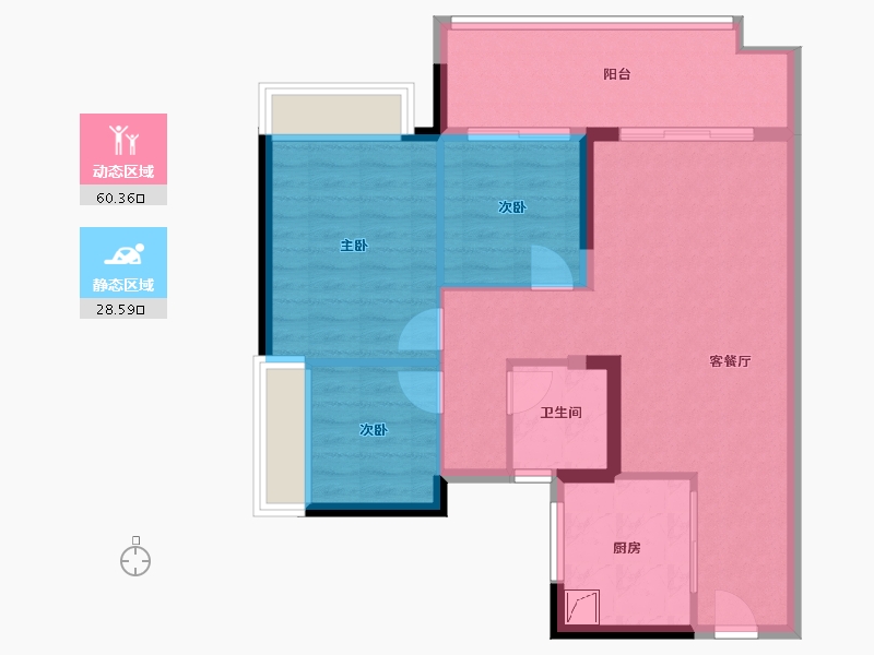 广东省-广州市-保利珑玥公馆-80.00-户型库-动静分区