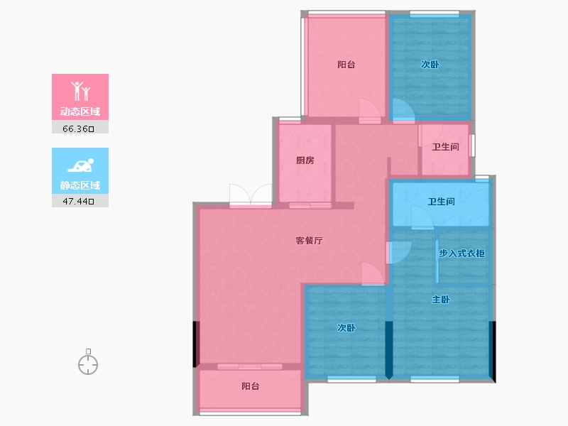 江苏省-盐城市-新城名府-101.66-户型库-动静分区