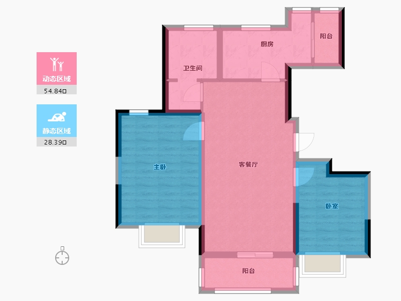 上海-上海市-金地城四期-74.00-户型库-动静分区