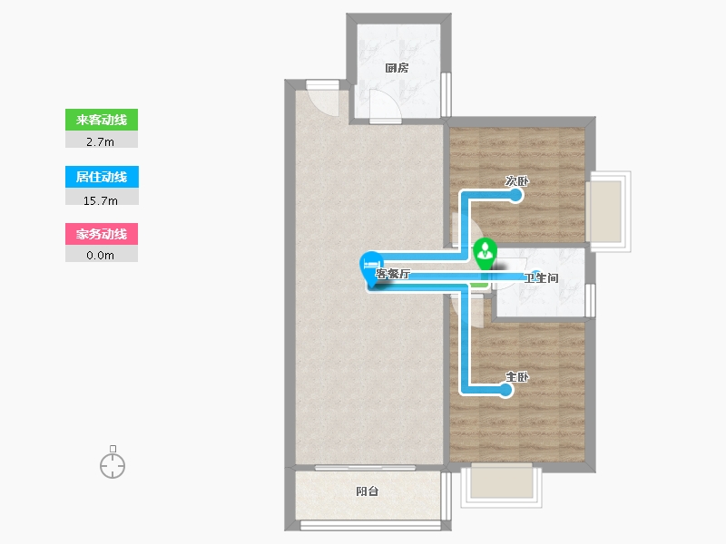 福建省-龙岩市-莲塘小区-80.00-户型库-动静线