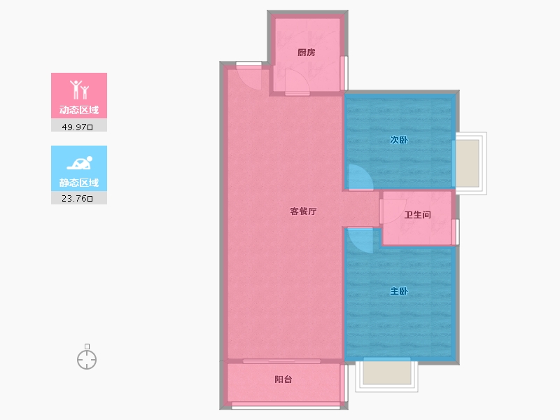 福建省-龙岩市-莲塘小区-80.00-户型库-动静分区