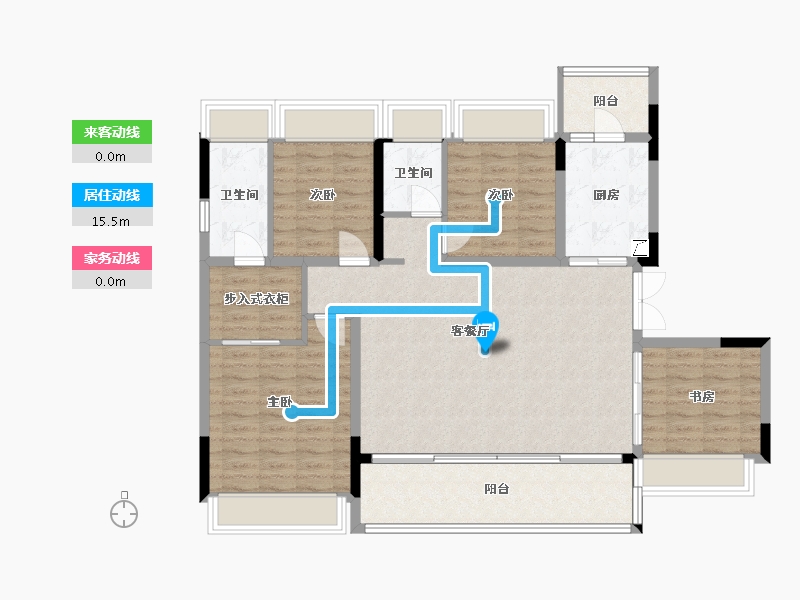 重庆-重庆市-科学城.凤玺台-140.00-户型库-动静线