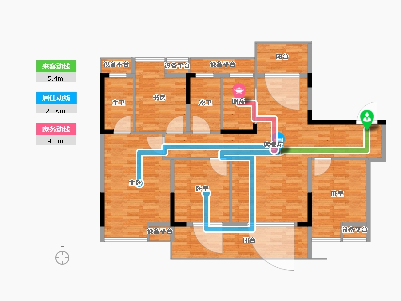 江西省-赣州市-云府二期住宅小区-110.21-户型库-动静线