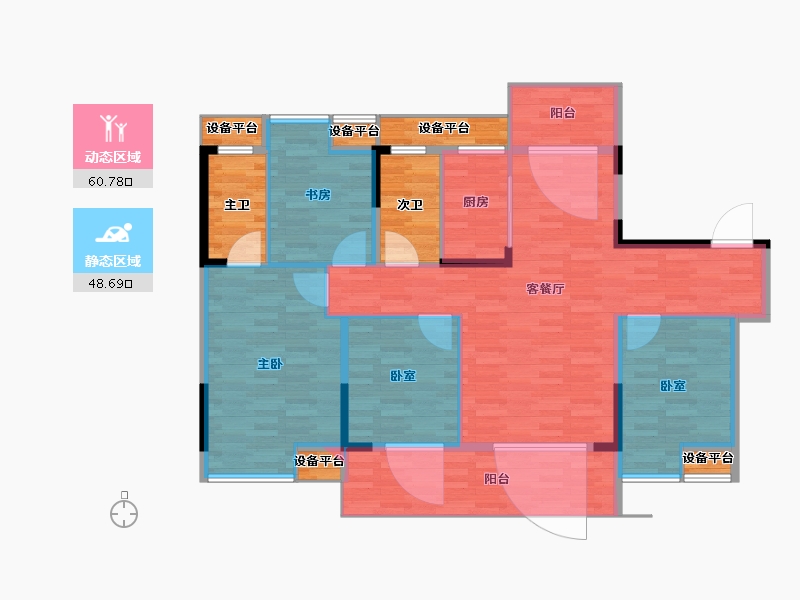 江西省-赣州市-云府二期住宅小区-110.21-户型库-动静分区