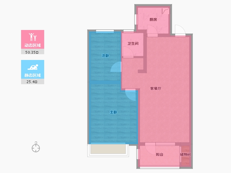 山东省-青岛市-招商碧桂园依云四季-67.00-户型库-动静分区