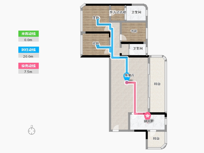 四川省-宜宾市-珑璟台-95.26-户型库-动静线