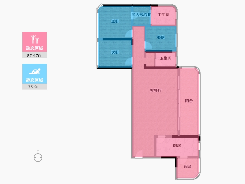 四川省-宜宾市-珑璟台-95.26-户型库-动静分区