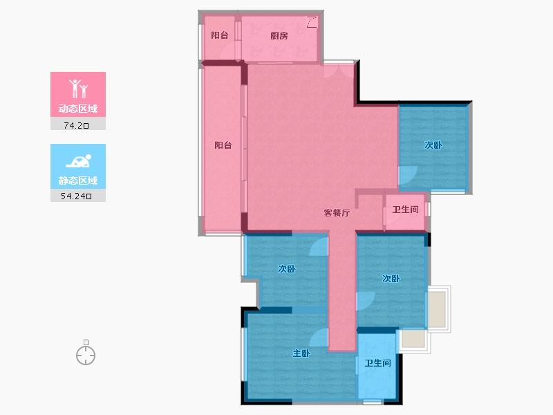 贵州省-毕节市-麒龙香林美域-117.36-户型库-动静分区