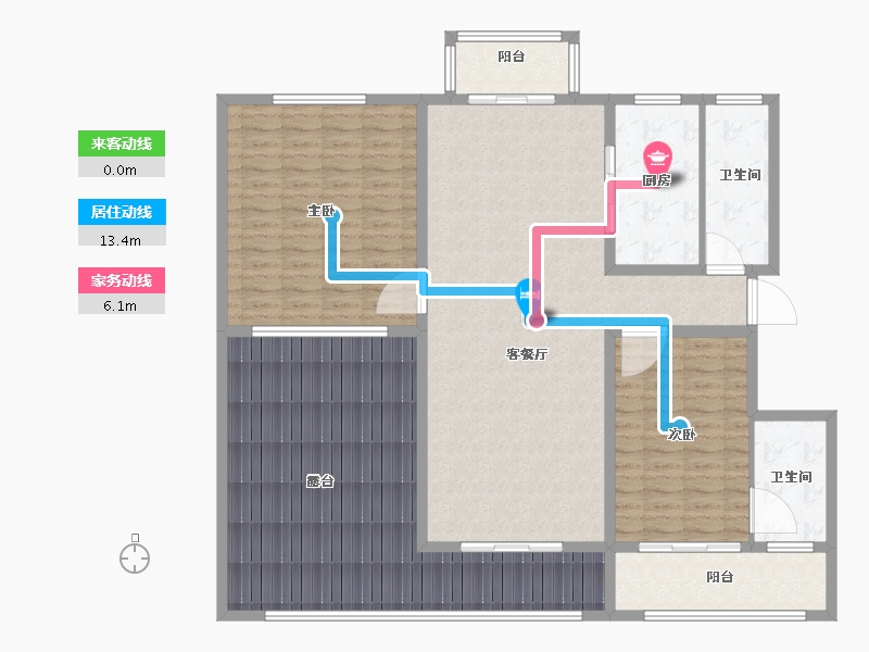 河北省-保定市-弈城一号院-160.00-户型库-动静线