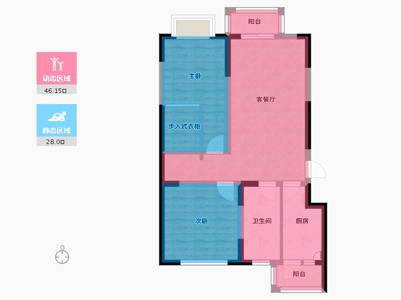 河北省-唐山市-祥融家园-70.00-户型库-动静分区