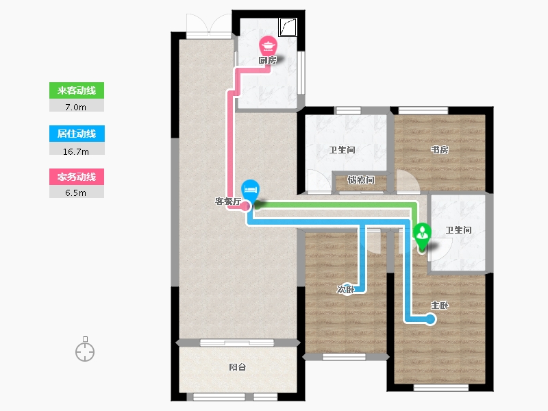 陕西省-西安市-源利国际城小区-110.00-户型库-动静线