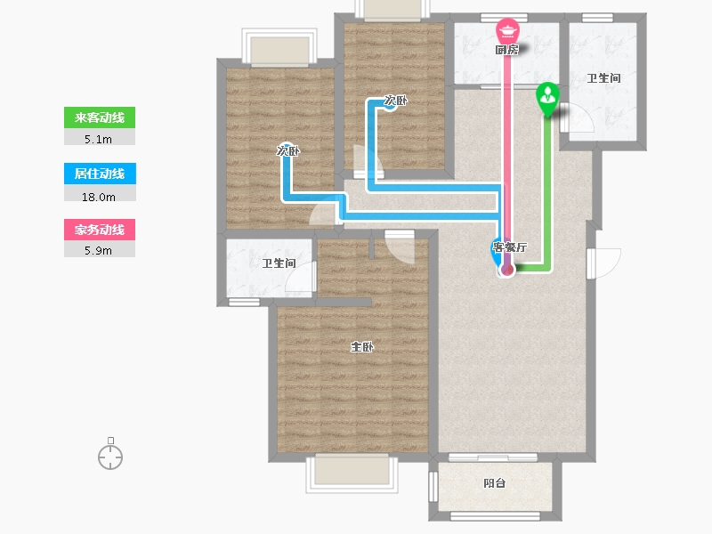 河南省-信阳市-兴和城-110.00-户型库-动静线