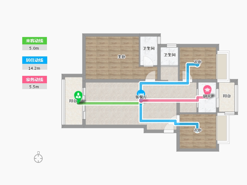 湖北省-荆州市-保利公园壹号-117.00-户型库-动静线