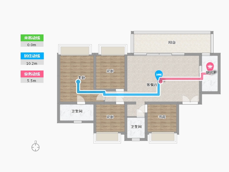 贵州省-贵阳市-融创城-110.00-户型库-动静线