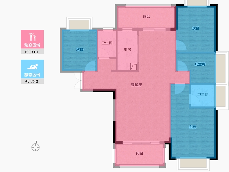 福建省-宁德市-龙威-125.00-户型库-动静分区