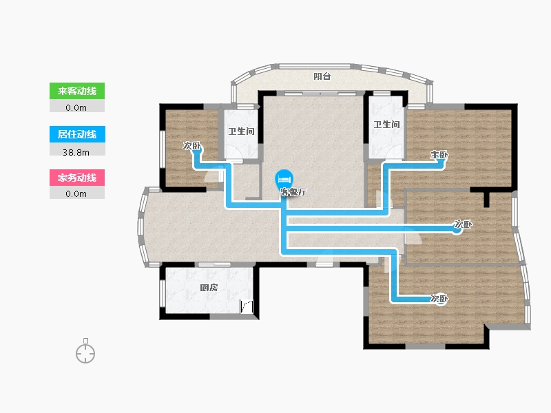 浙江省-湖州市-琥珀家园-130.00-户型库-动静线