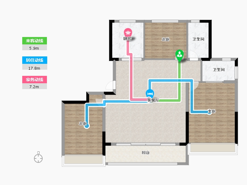 江苏省-徐州市-绿城·诚园-138.00-户型库-动静线