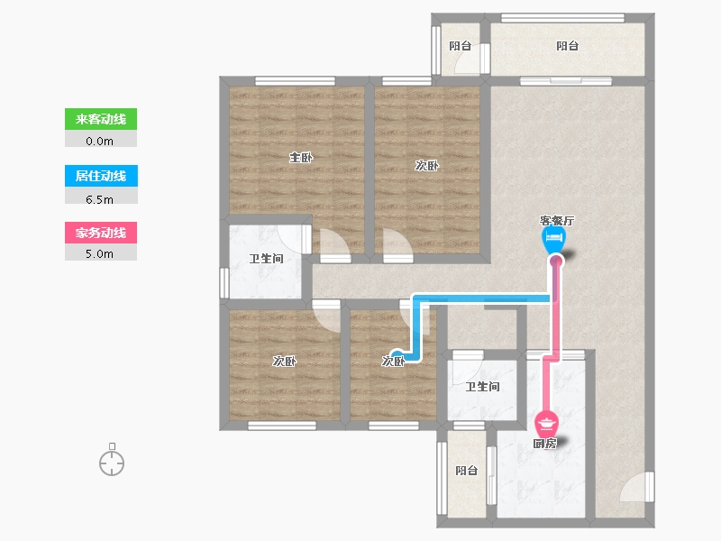 云南省-昭通市-巧家县1号地块2栋1单元-112.23-户型库-动静线