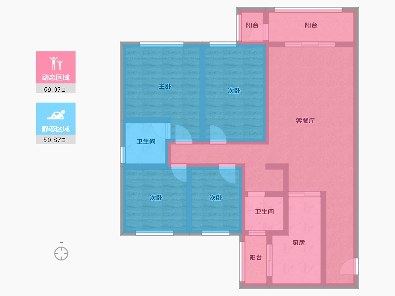 云南省-昭通市-巧家县1号地块2栋1单元-112.23-户型库-动静分区