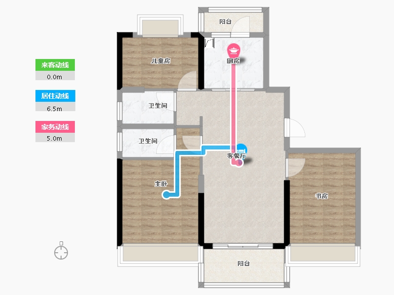 河南省-漯河市-舞阳碧桂园-93.79-户型库-动静线