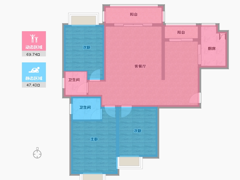 贵州省-遵义市-官庄新苑-105.00-户型库-动静分区