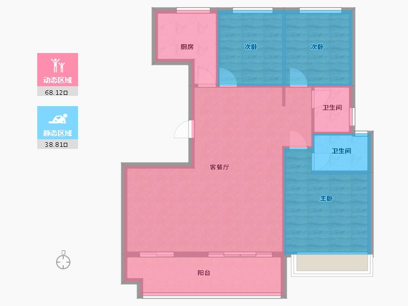 河北省-石家庄市-澳森观澜壹号-109.00-户型库-动静分区