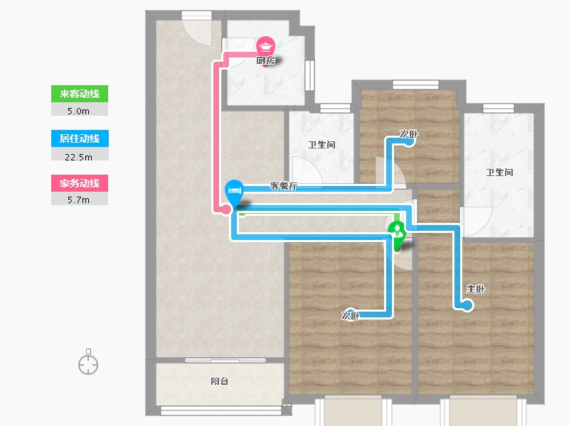 浙江省-金华市-万家风华-99.00-户型库-动静线