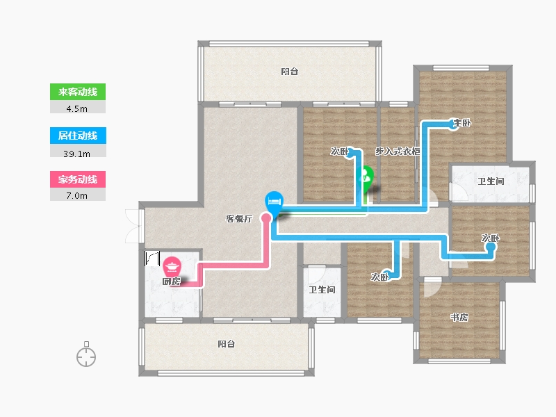 广西壮族自治区-玉林市-东方韵-180.00-户型库-动静线