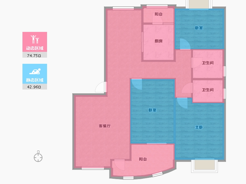 上海-上海市-上海春城-100.00-户型库-动静分区