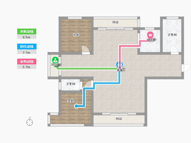 江西省-上饶市-天悦湾二期【聚贤空间】-101.00-户型库-动静线