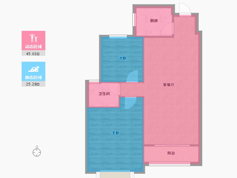 山东省-德州市-大东关颐景园-76.00-户型库-动静分区