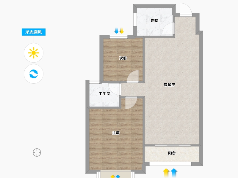 山东省-德州市-大东关颐景园-76.00-户型库-采光通风