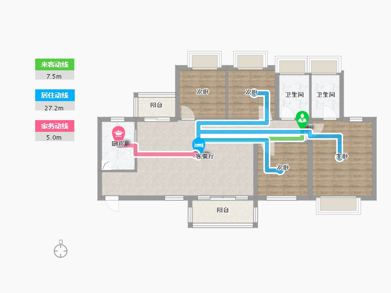 湖南省-长沙市-振业城-100.00-户型库-动静线