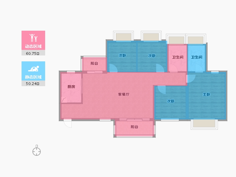 湖南省-长沙市-振业城-100.00-户型库-动静分区