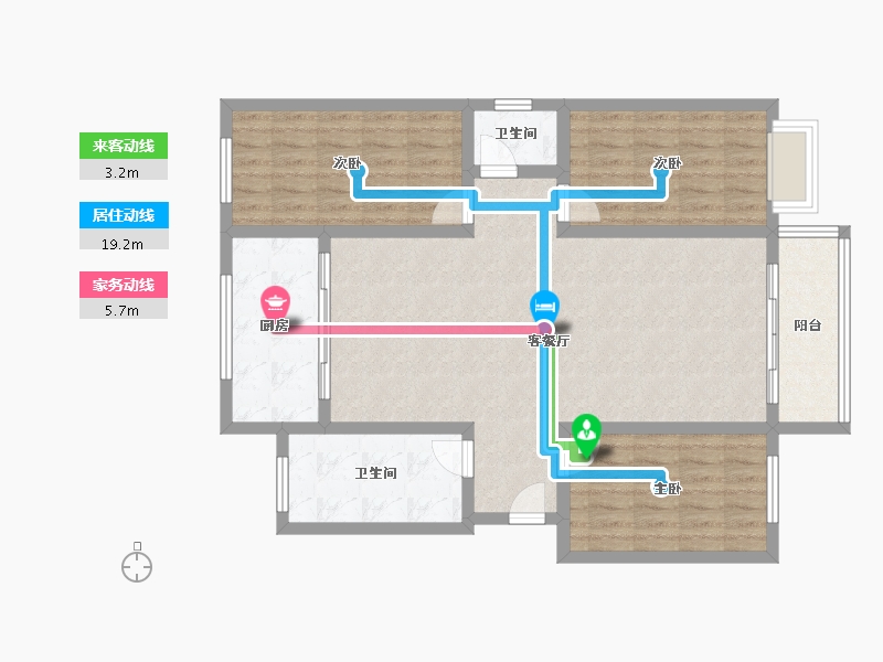 湖北省-孝感市-碧桂园-107.00-户型库-动静线