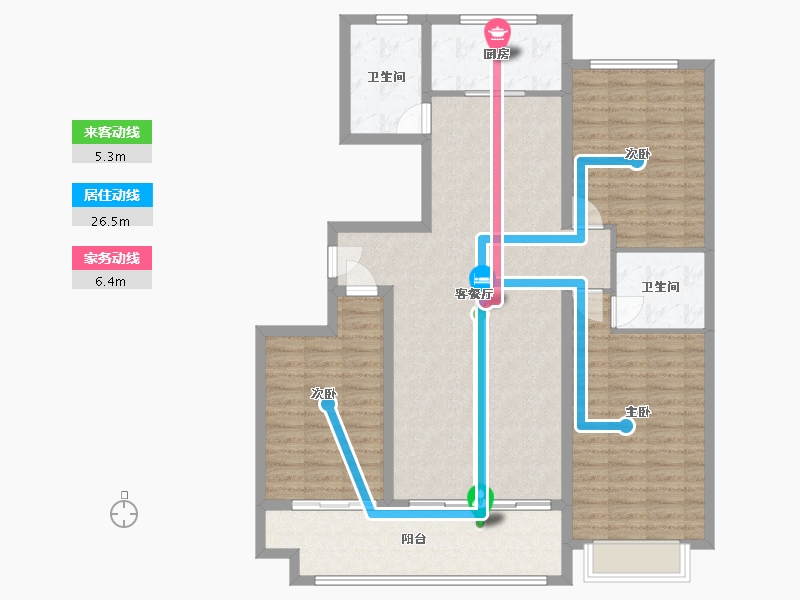 山东省-潍坊市-方舟怡家-120.68-户型库-动静线