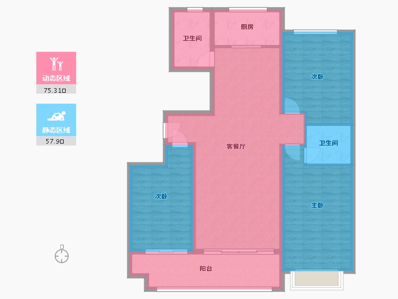 山东省-潍坊市-方舟怡家-120.68-户型库-动静分区