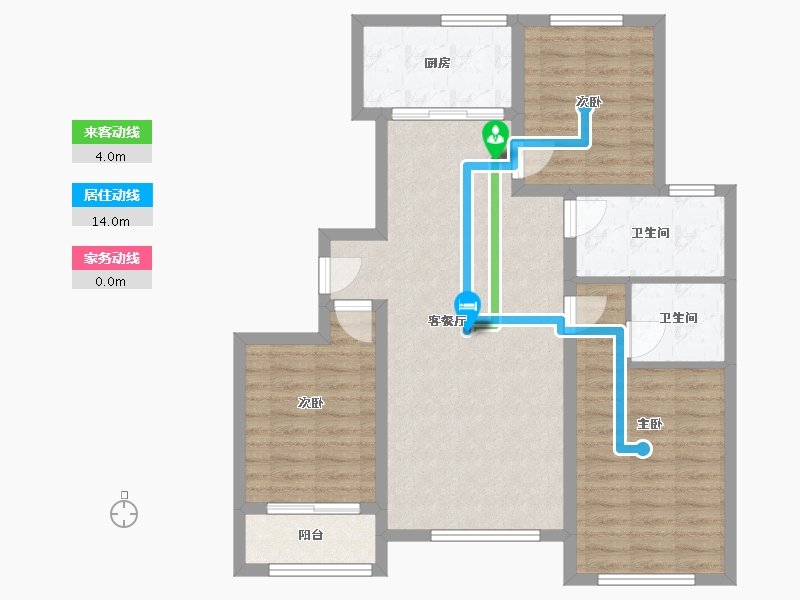 河北省-沧州市-书香华府-97.00-户型库-动静线