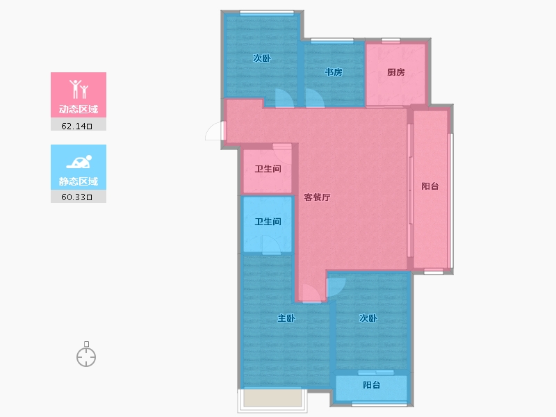 浙江省-杭州市-杭腾未来社区-102.00-户型库-动静分区