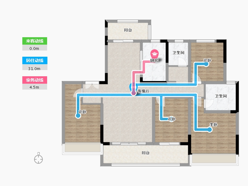 河南省-周口市-建业世和府-2期-130.00-户型库-动静线