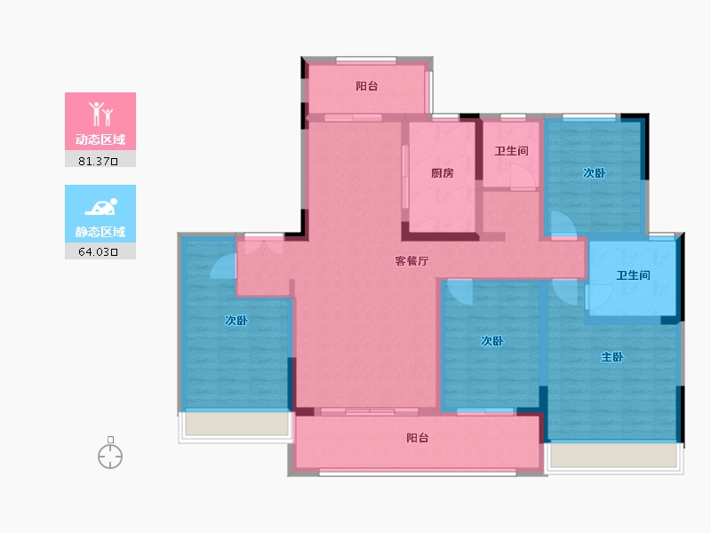 河南省-周口市-建业世和府-2期-130.00-户型库-动静分区