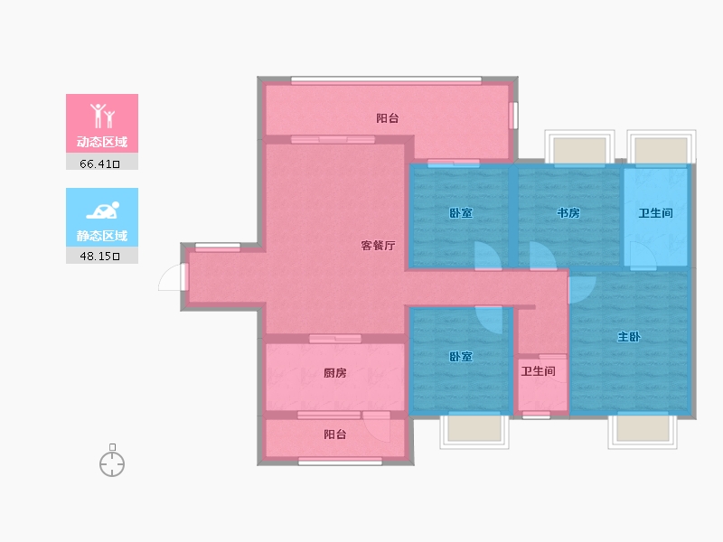 广西壮族自治区-梧州市-悦龙湾-107.00-户型库-动静分区