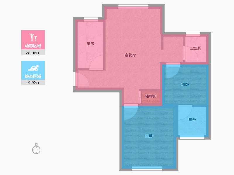 上海-上海市-新凯城-银杏苑-65.00-户型库-动静分区