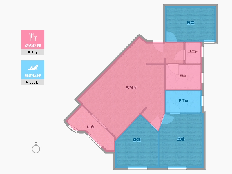 四川省-成都市-总府花园-98.00-户型库-动静分区