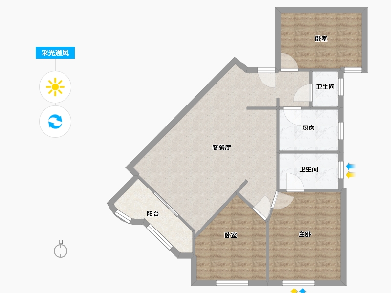 四川省-成都市-总府花园-98.00-户型库-采光通风