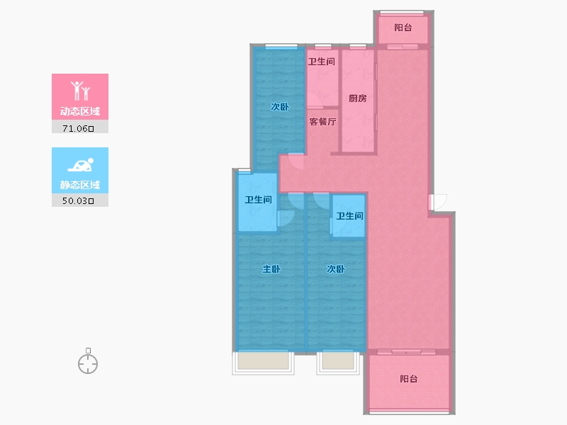 安徽省-宿州市-宿州院子-110.30-户型库-动静分区